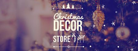 Christmas Decor store Offer Facebook cover Design Template