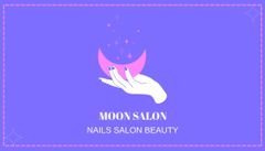 Manicure in Beauty Salon Ad on Purple