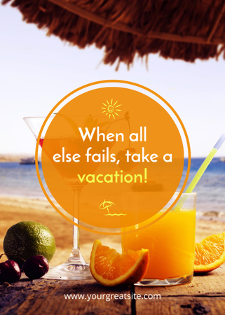 Vacation Offer Cocktail at the Beach Invitation – шаблон для дизайну
