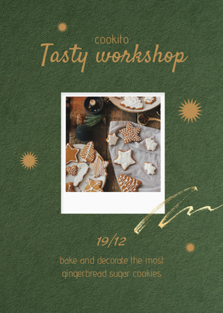 Delicious Biscuits Baking Workshop Announcement Invitationデザインテンプレート