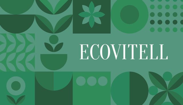 Emblem of Ecotravel Company Business Card US tervezősablon