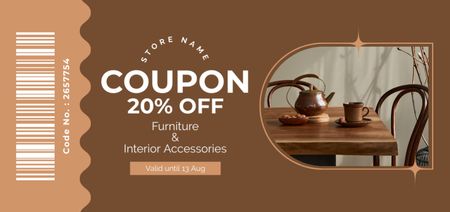 Interior Accessories and Furniture Announcement Coupon Din Large Design Template