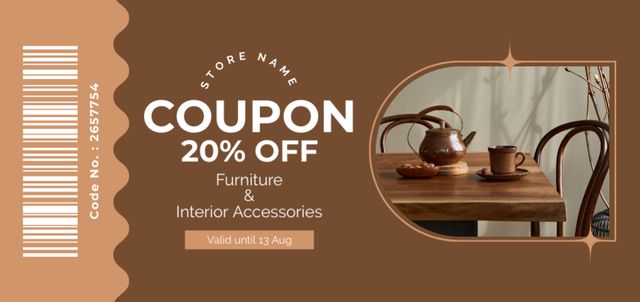 Interior Accessories and Furniture Announcement Coupon Din Large – шаблон для дизайна