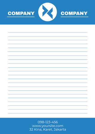 Prázdné prázdné s modrými šipkami Letterhead Šablona návrhu