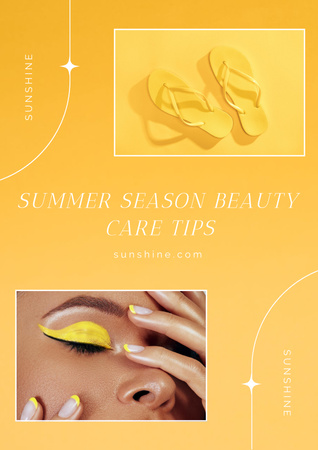 Summer Skincare Ad Poster – шаблон для дизайну