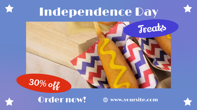 Independence Day Treats Discount Offer Full HD video Πρότυπο σχεδίασης