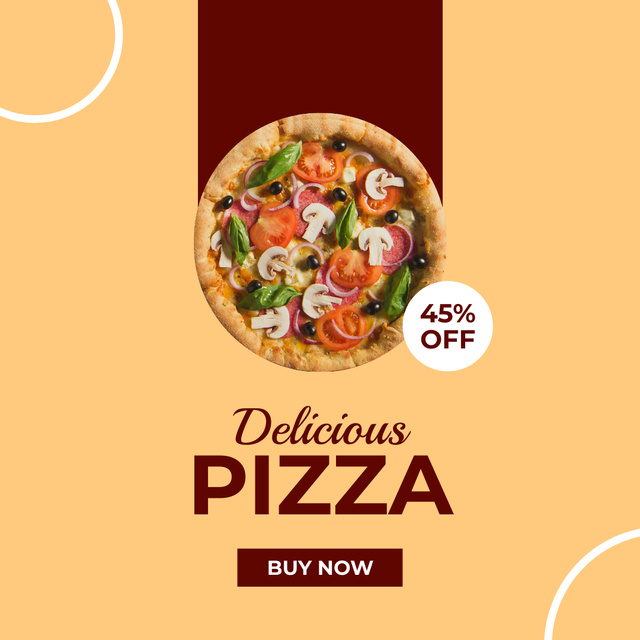 Szablon projektu Discount on Delicious Pizza Instagram