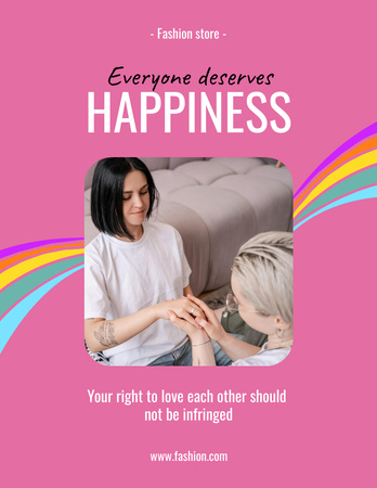 LGBT Shop Ad Poster 8.5x11in Πρότυπο σχεδίασης
