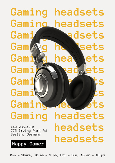 Gaming Gear Sale Offer Poster tervezősablon
