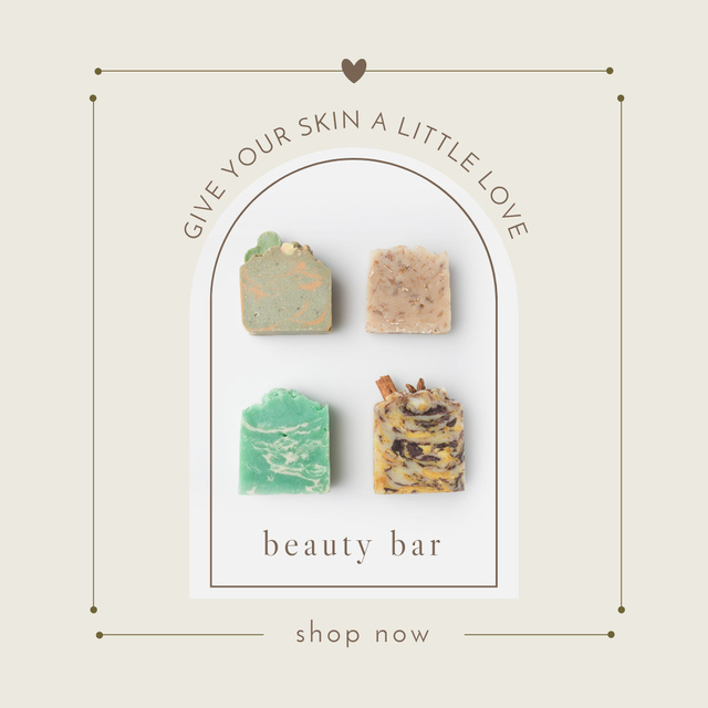 Plantilla de diseño de Beauty Bar Ad with Handmade Soap Instagram 