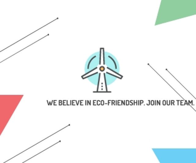 Eco-friendship concept Large Rectangle Πρότυπο σχεδίασης