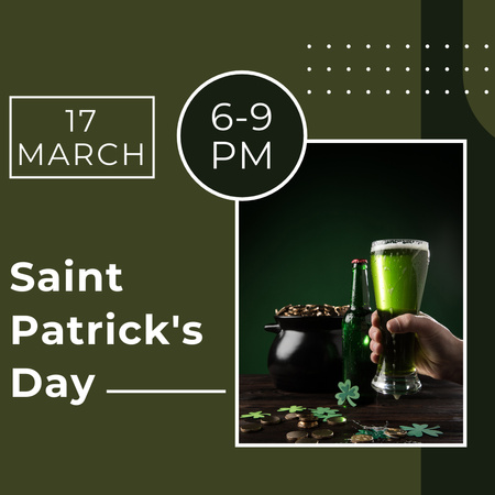 St. Patrick's Day Party Invitation Instagram Design Template