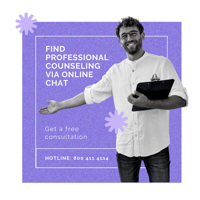 Professional Counseling of Psychologist Instagram Design Template
