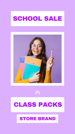 Platilla de diseño Back to School Special Offer of Backpacks Instagram Video Story