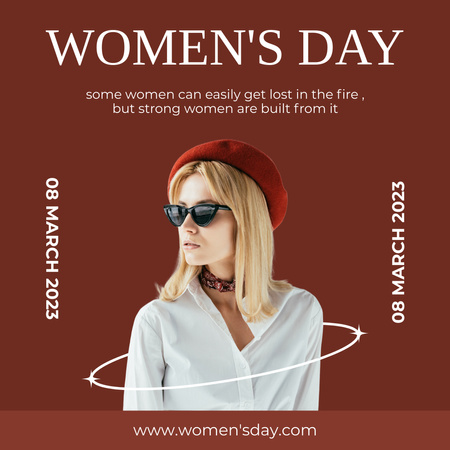 Designvorlage Satz über Frauen am Internationalen Frauentag für Instagram