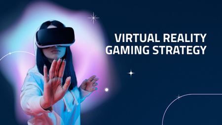 Ontwerpsjabloon van Youtube Thumbnail van Virtual Reality-gamingstrategie
