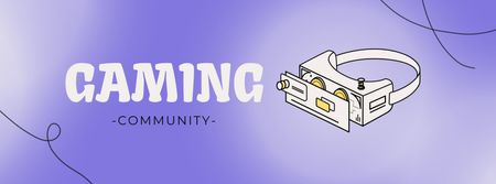 Plantilla de diseño de Gaming Community Ad on Purple Facebook Video cover 