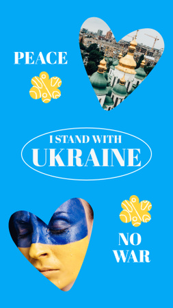 ei sotaa ukrainassa Instagram Story Design Template