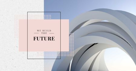 Futuristic Concrete Structure Walls Facebook ADデザインテンプレート