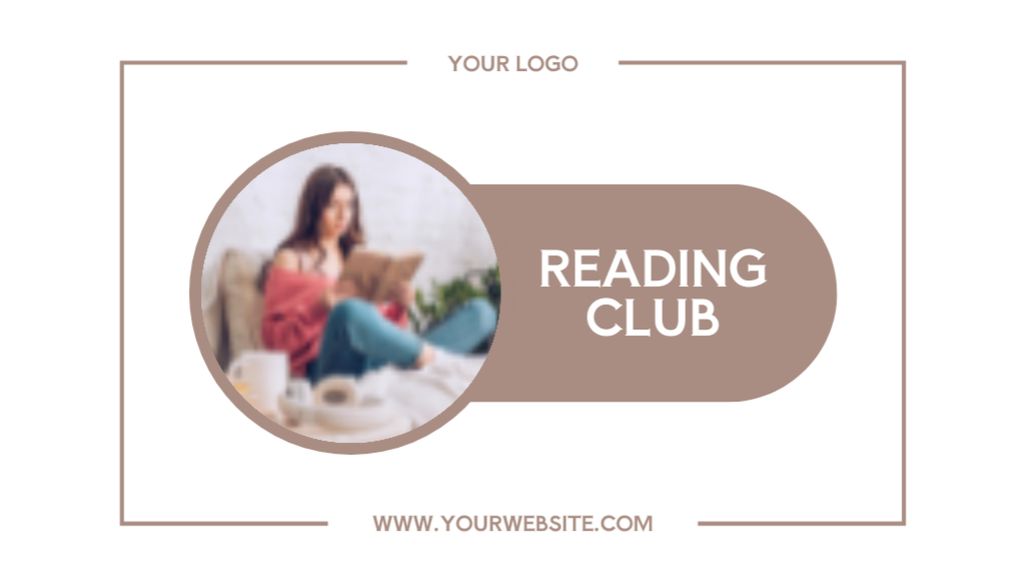 Reading Club Invitation Business Card US Design Template