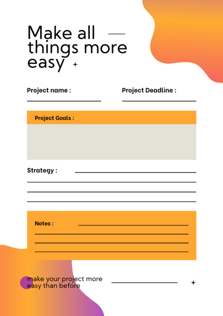 Project Management Plan Schedule Planner Design Template