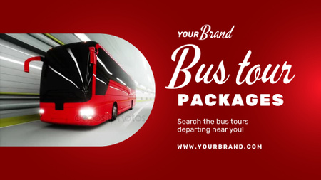 Plantilla de diseño de Bus Travel Tour Announcement Full HD video 