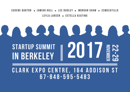 Designvorlage Startup summit Announcement für Card