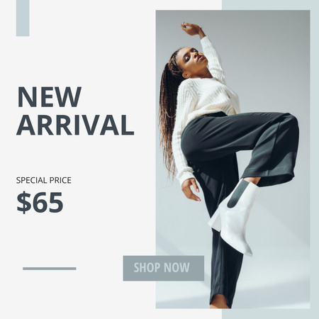 Fashion Sale with Attractive Girl Instagram Design Template