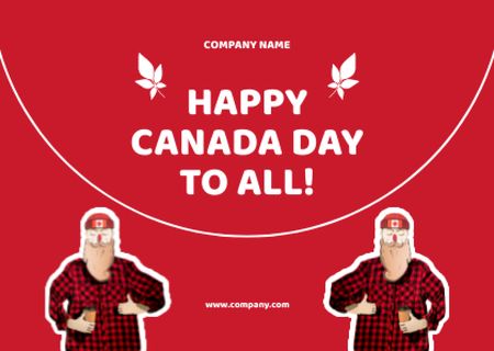 Template di design Canada Day Greetings Card