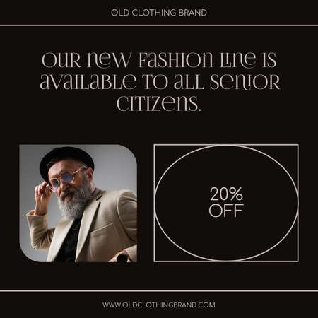 Fashion Line For Seniors With Discount Instagram Design Template