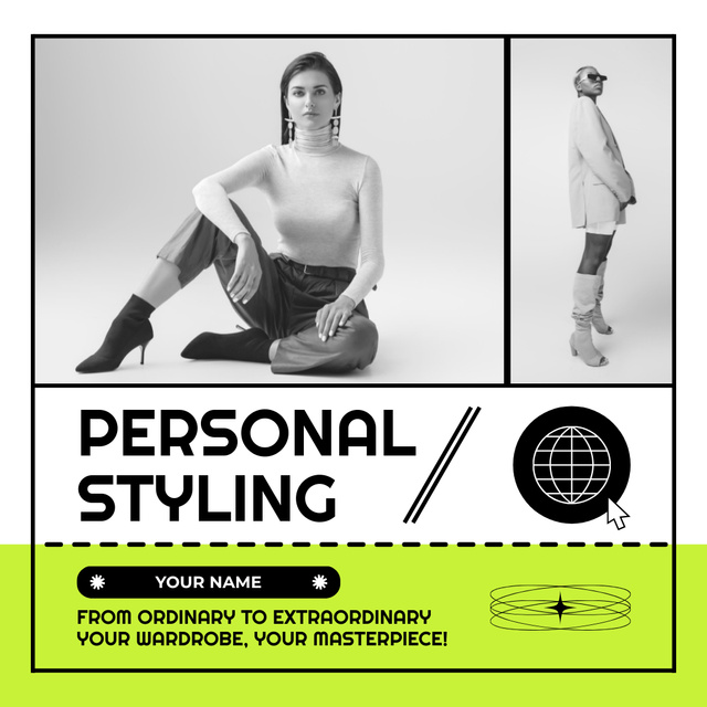 Order Personal Fashion Styling Services Instagram Design Template