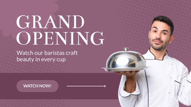 Grand Opening Blog with Young Chef Youtube Thumbnail Tasarım Şablonu