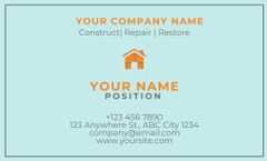 Construction and Remodeling Service Offer on Blue
