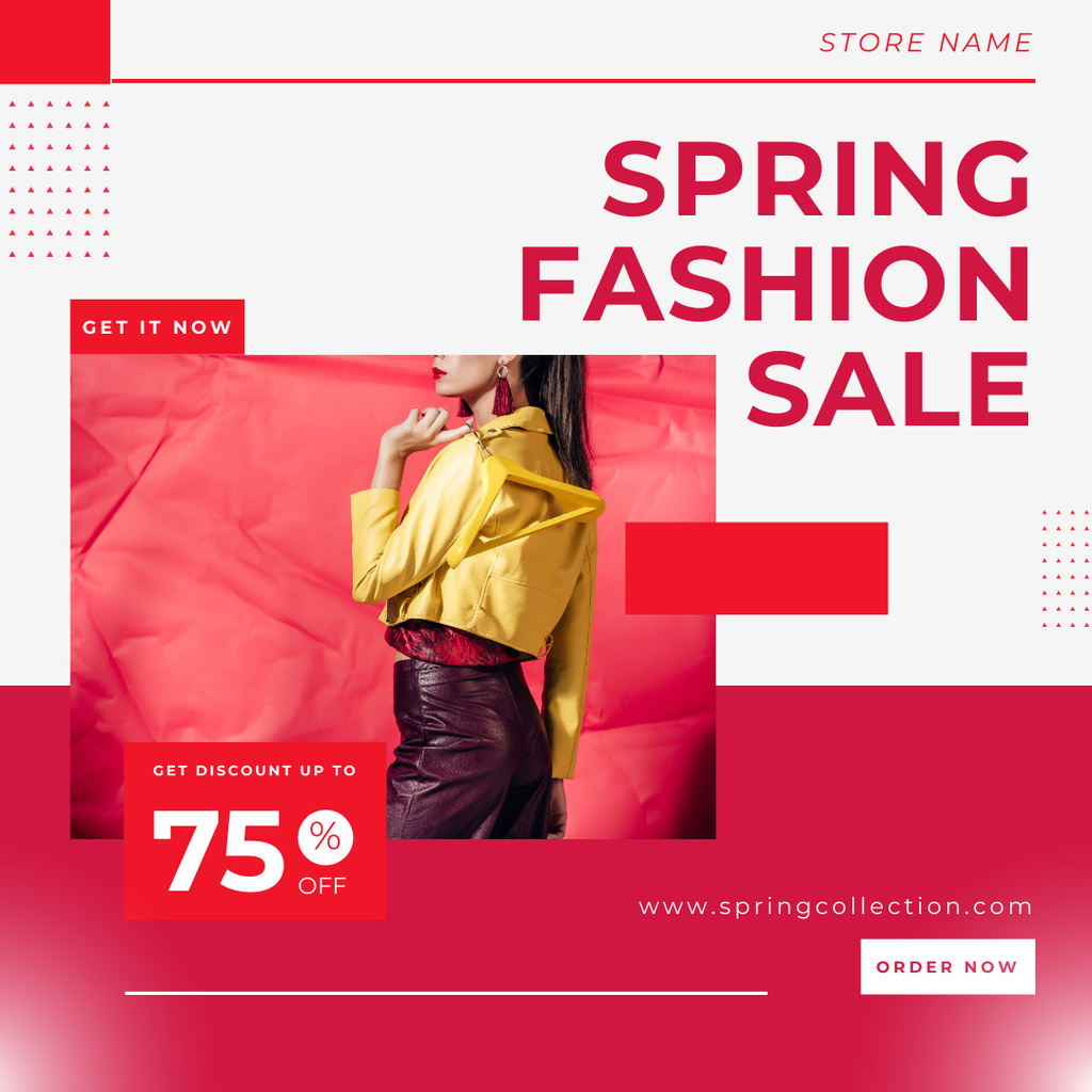 Bright Spring Sale for Women Instagram AD Tasarım Şablonu