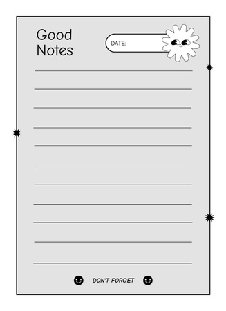 Detailed daily timetable Notepad 4x5.5in Design Template
