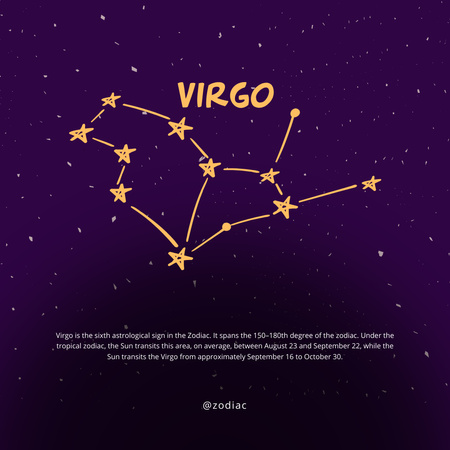 See The Beautiful Constellation Of Virgo Instagram Design Template