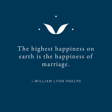 Designvorlage Inspirierendes Zitat über die Ehe für Instagram