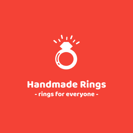 Handmade Rings Offer Logo Modelo de Design