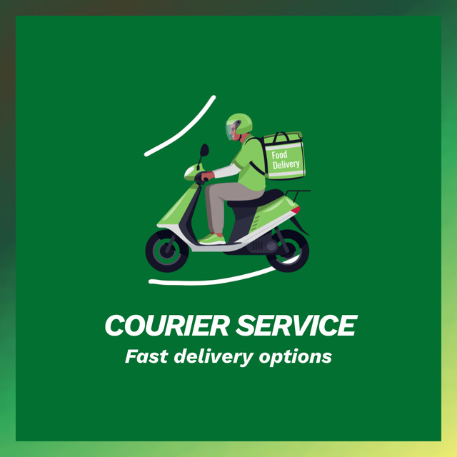 Ontwerpsjabloon van Animated Logo van Urban Courier Services