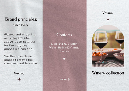 Wine Tasting Announcement Brochure Design Template