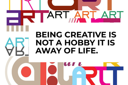 Designvorlage zitat darüber, wie man kreativ ist für Postcard 4x6in
