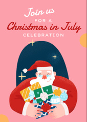 Christmas Celebration in July on Pink