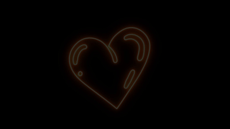 Ontwerpsjabloon van Zoom Background van Valentijnsdagviering met gloeiend hart