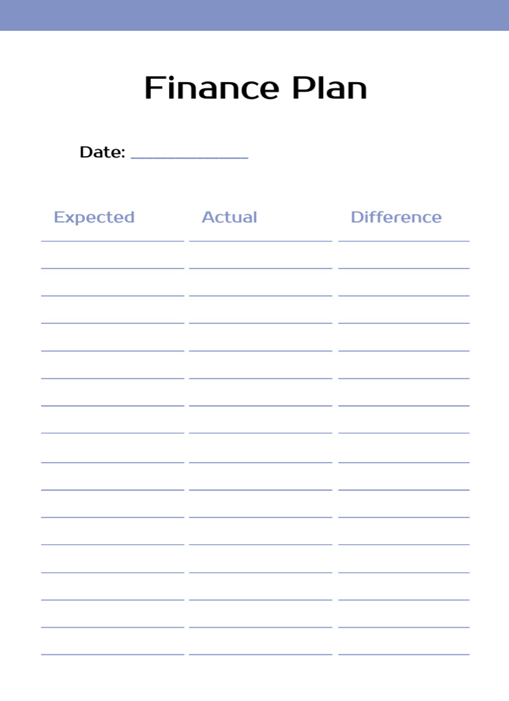 Finance Planner For Budgeting Notepad 4x5.5in Design Template