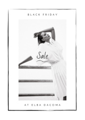 Black Friday Sale with Woman in White Clothes