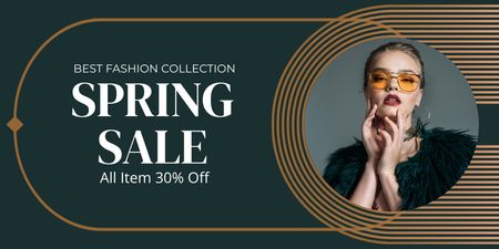 Spring Sale Best Women's Collection Twitter Design Template