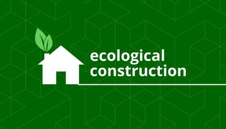 Serviços de Construção Ecológica Business Card US Modelo de Design