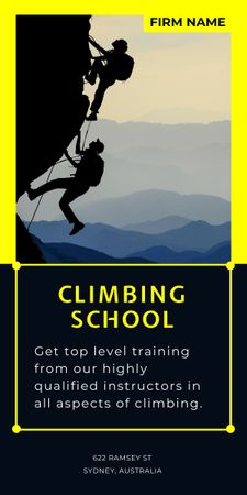 Climbing School Ad Graphic Design Template