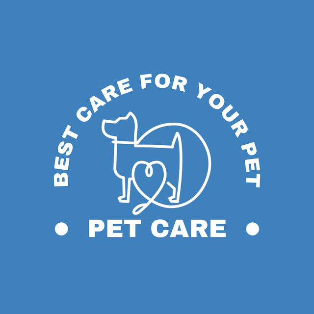 Best Animal Care Service Animated Logo Tasarım Şablonu