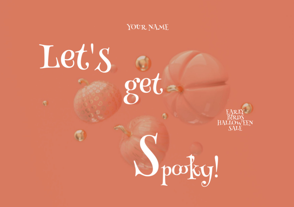 Modèle de visuel Festive Halloween Inspiration with Pumpkins - Flyer A5 Horizontal